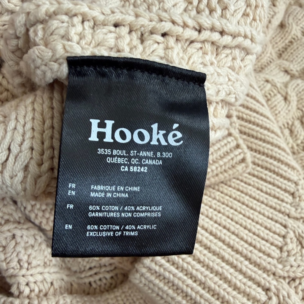 Hooke Women’s Fisherman Cableknit Crewneck Sweater Medium - Picture 9 of 9